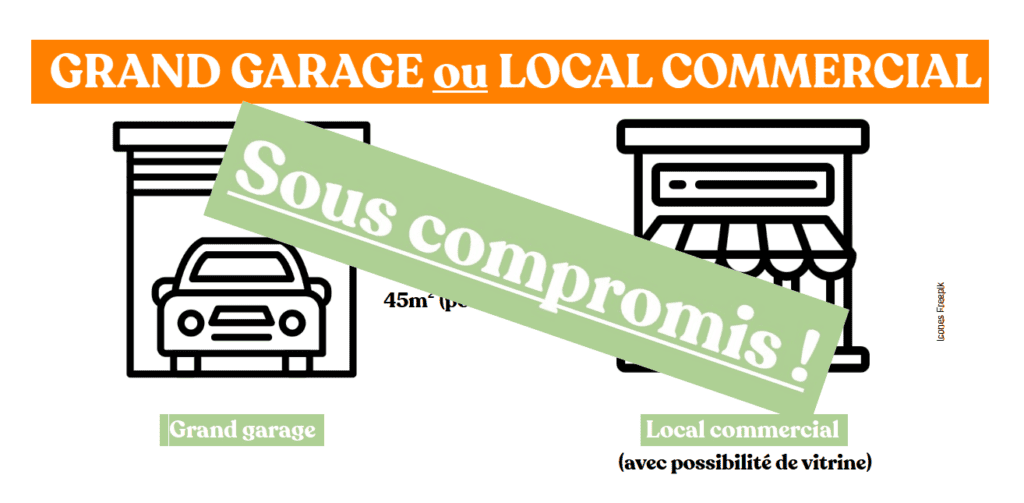 MERLEVENEZ PLEIN CENTRE / GARAGE - LOCAL COMMERCIAL