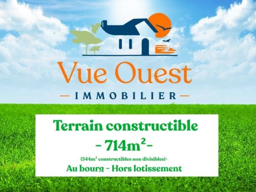 Terrain Constructible 714m² (dont 544m² constructibles)